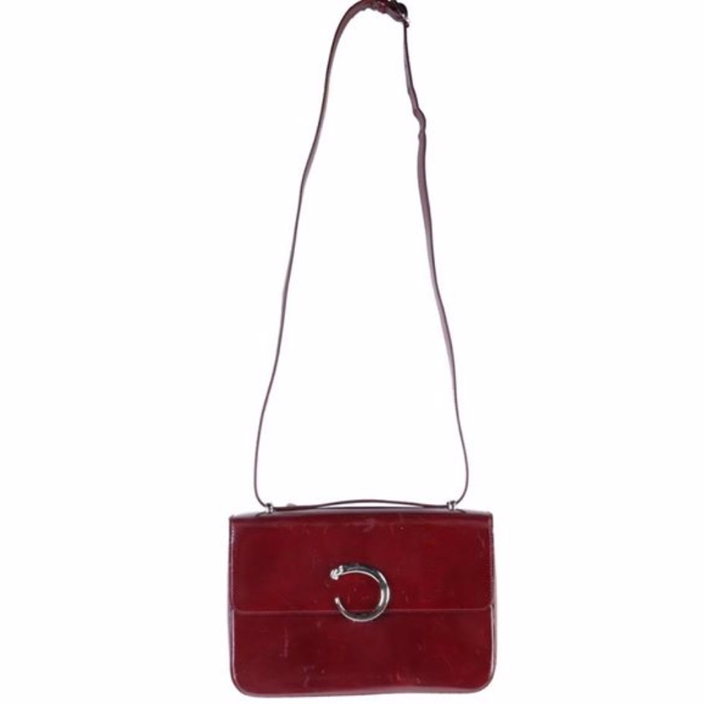 Cartier Panthere Burgundy Leather Bag
